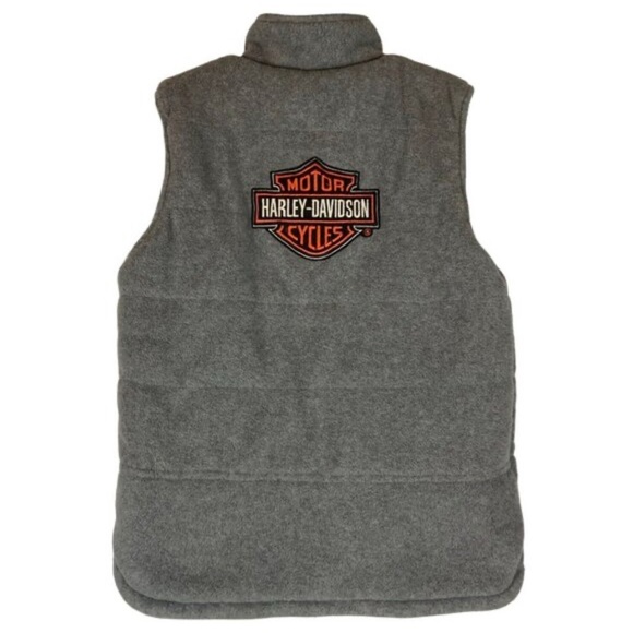 Harley-Davidson Jackets & Blazers - Harley-Davidson Black + Grey Reversible Vest size 6